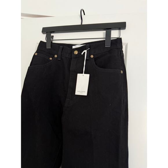 $168 New Madewell Alexa Chung High Rise Straight Jeans - black - Size 25 - Picture 9 of 12